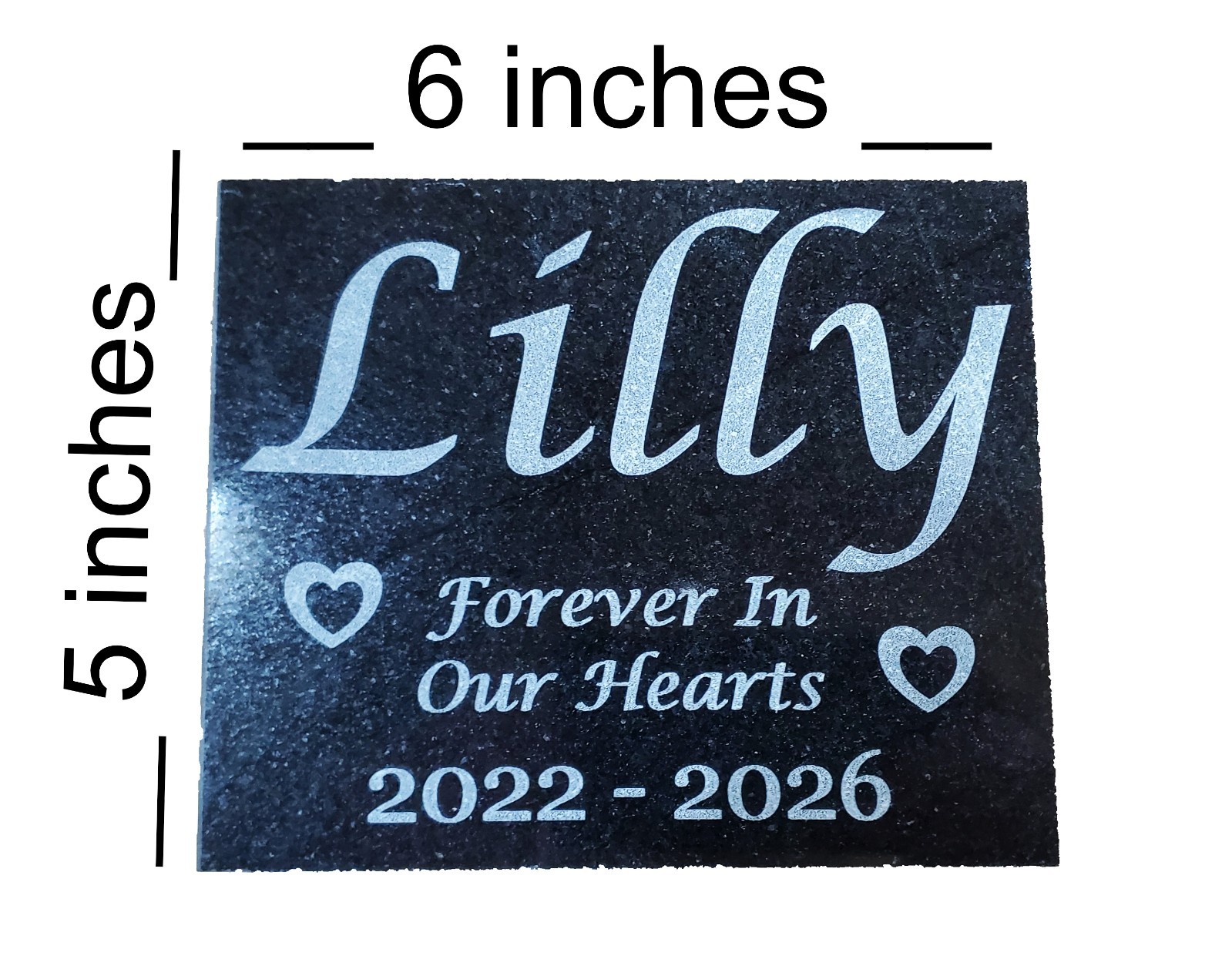 Pet Memorial Burial Stone – Grave Marker Headstone – Granite Garden Plaque A5