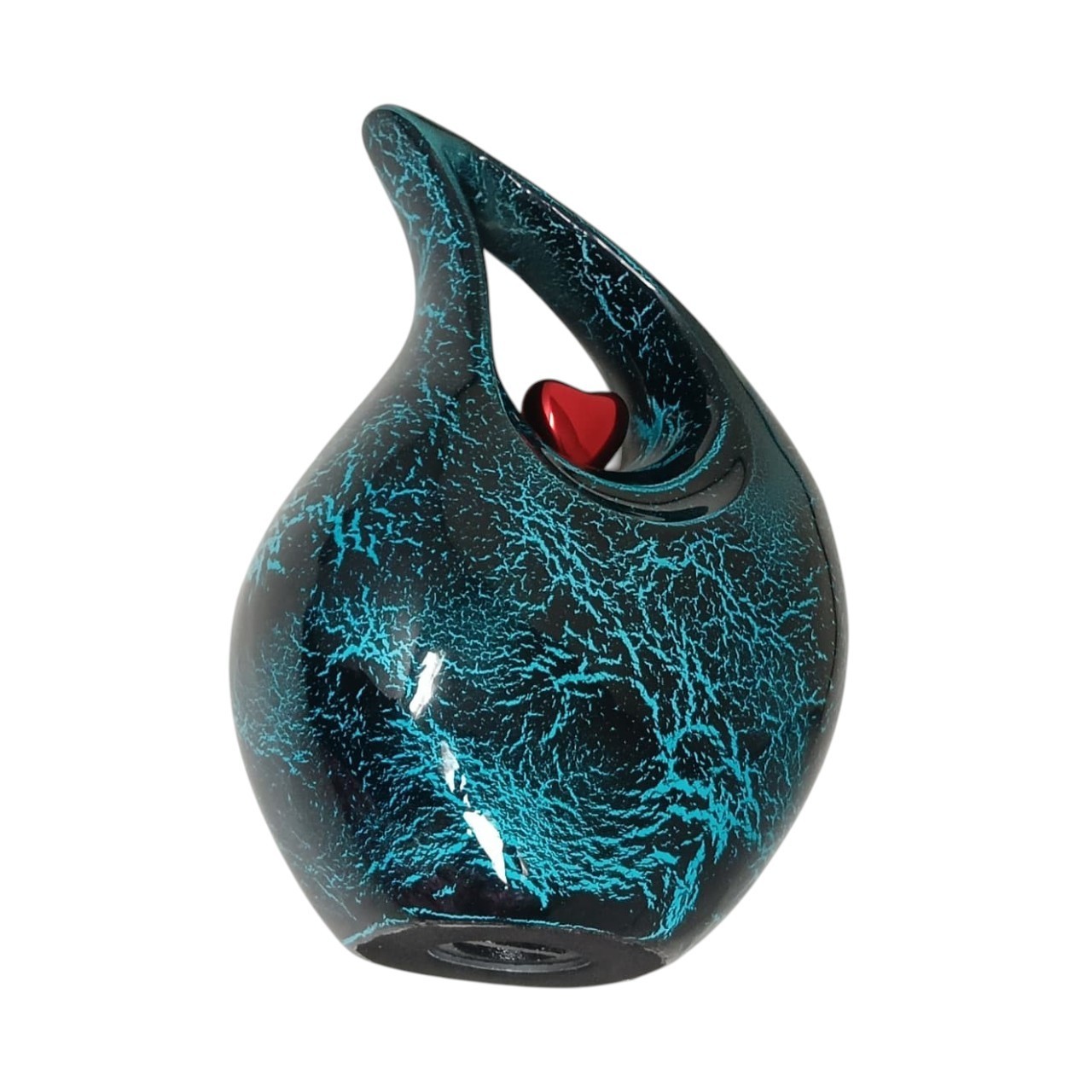 Blue Teardrop Large Urns for Human Ashes/Medium Urn with Red Heart/Cremation