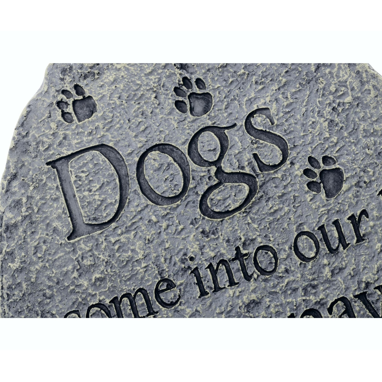 Dog Speak Pet Memorial Stone – Dogs Come Into Our Lives and Leave Paw Prints …