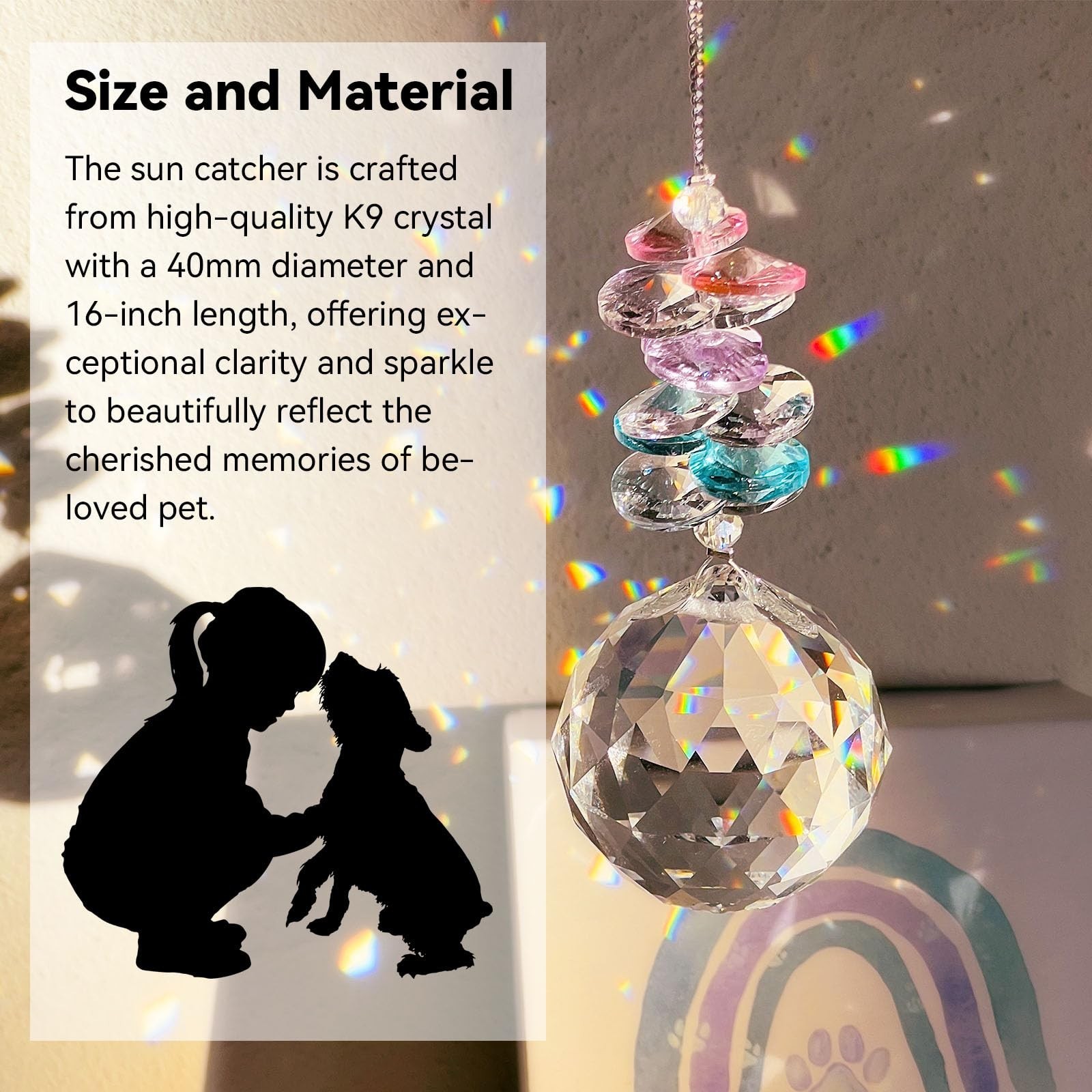 Loss of Dog Sympathy Gift, Dog Memorial Suncatcher, Pet Loss Sympathy Gifts |…