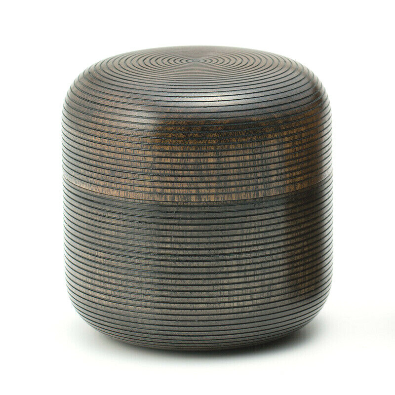 Kinari Black Stripe Small Keepsake Urn for Human Ashes Lacquer decoration