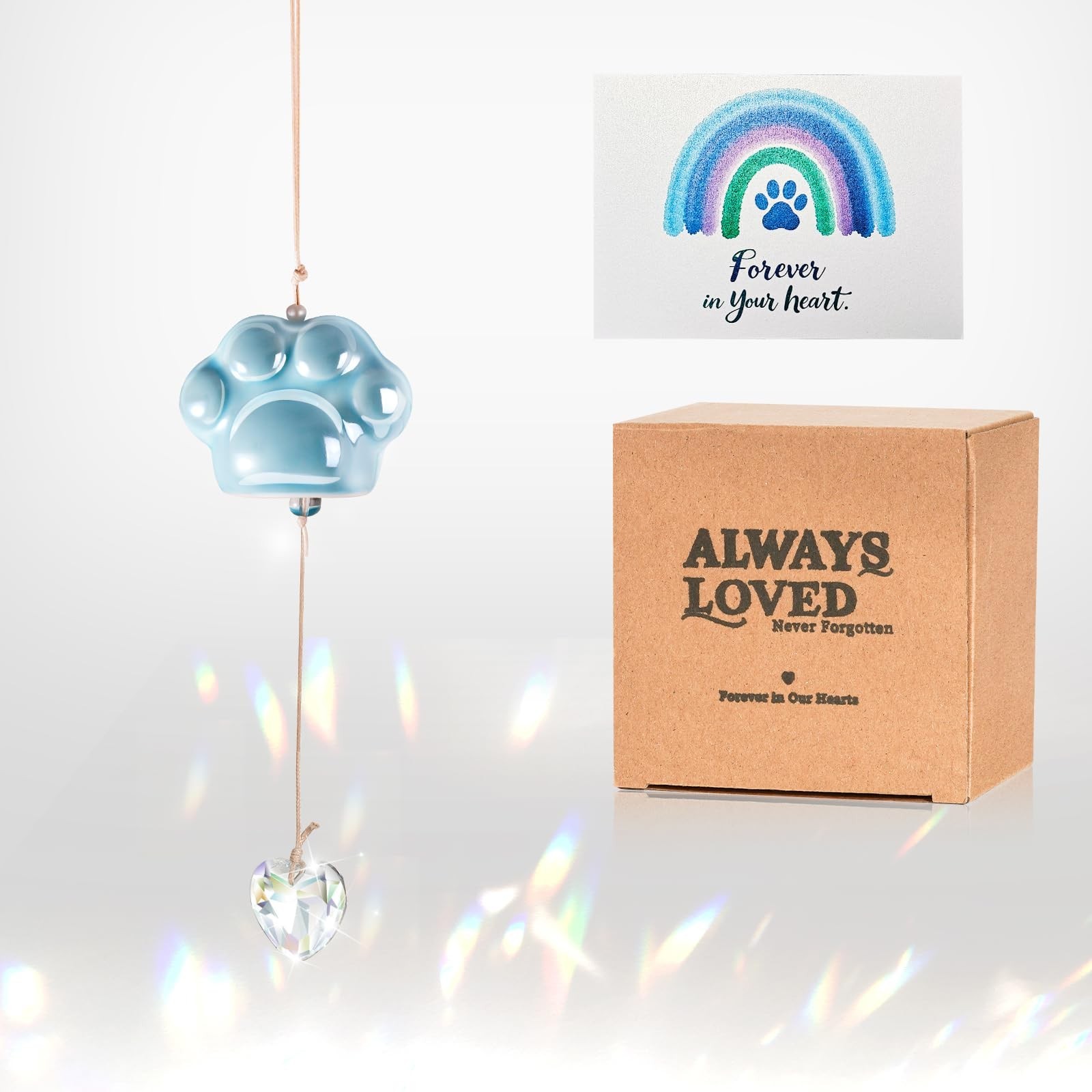 Pet Memorial Gifts for Dogs and Cats – Suncatcher Wind Chime Dog Memorial Gif…
