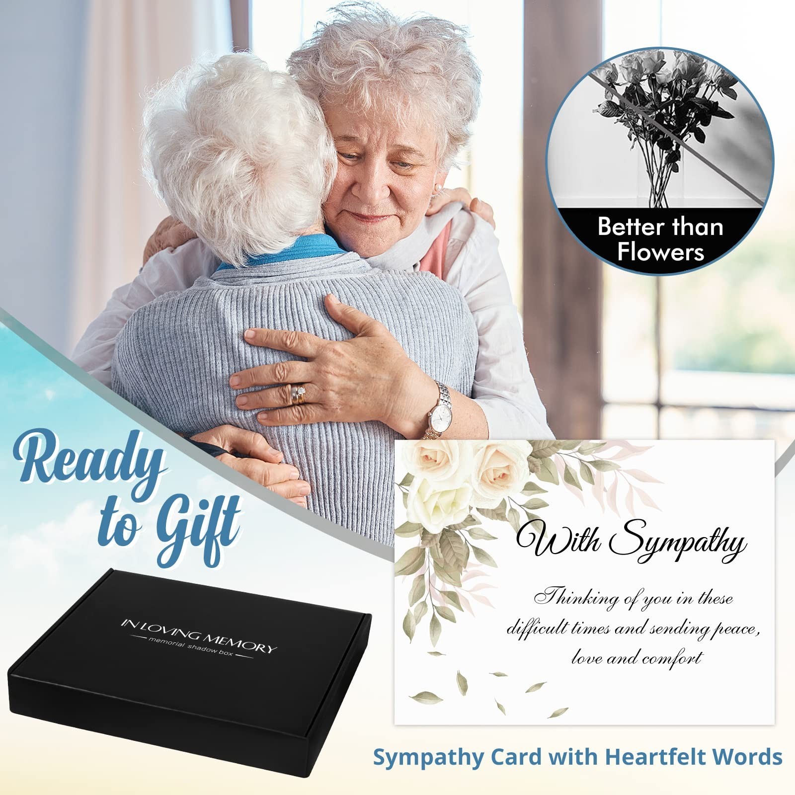 Memorial Gifts LED Shadow Box – Sympathy Gift in Memory of Loved One Gifts, R…