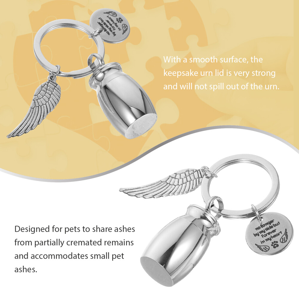 Mini Urn Memorial Keychain Small Cremation Urn Keepsake Keychain for Ashes