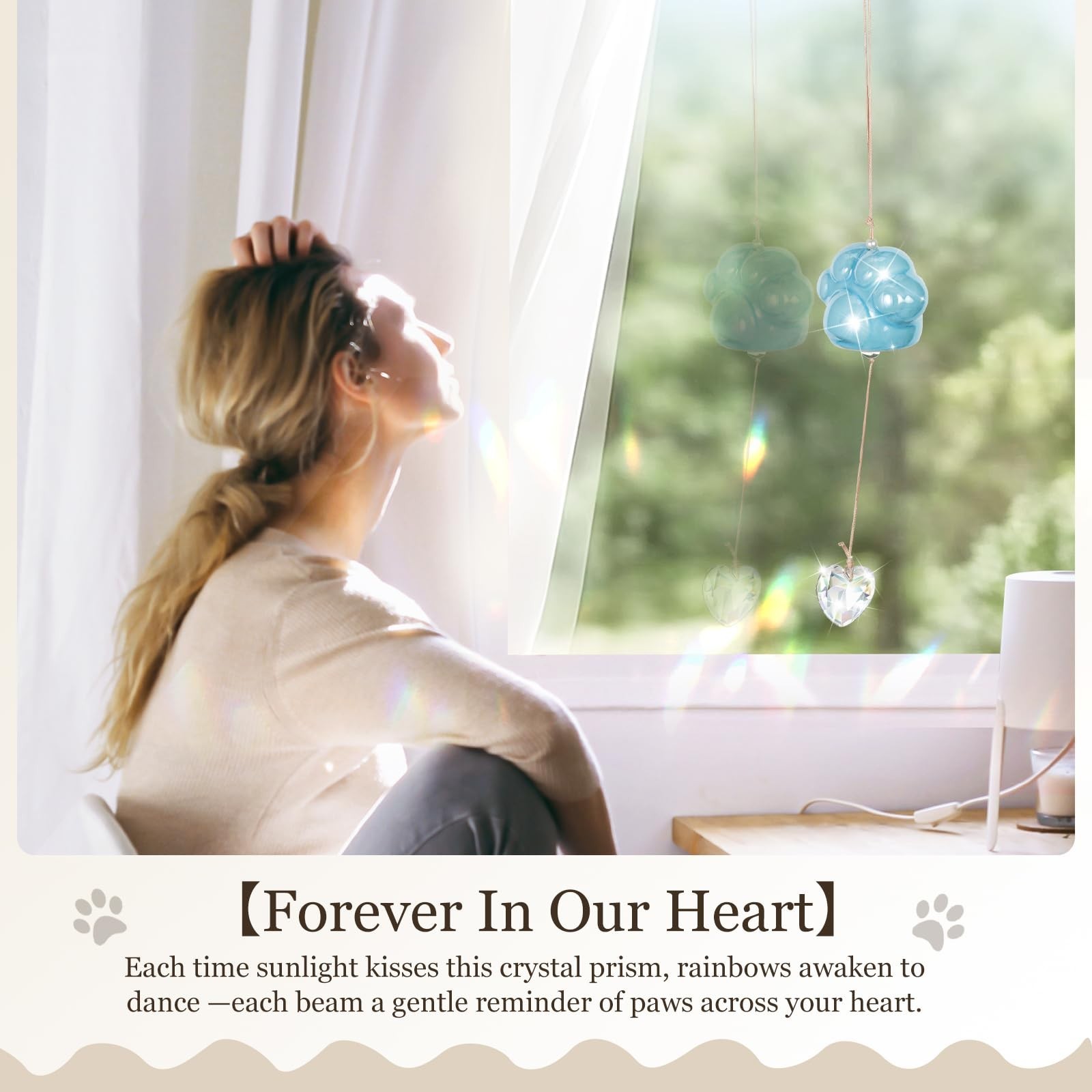 Pet Memorial Gifts for Dogs and Cats – Suncatcher Wind Chime Dog Memorial Gif…