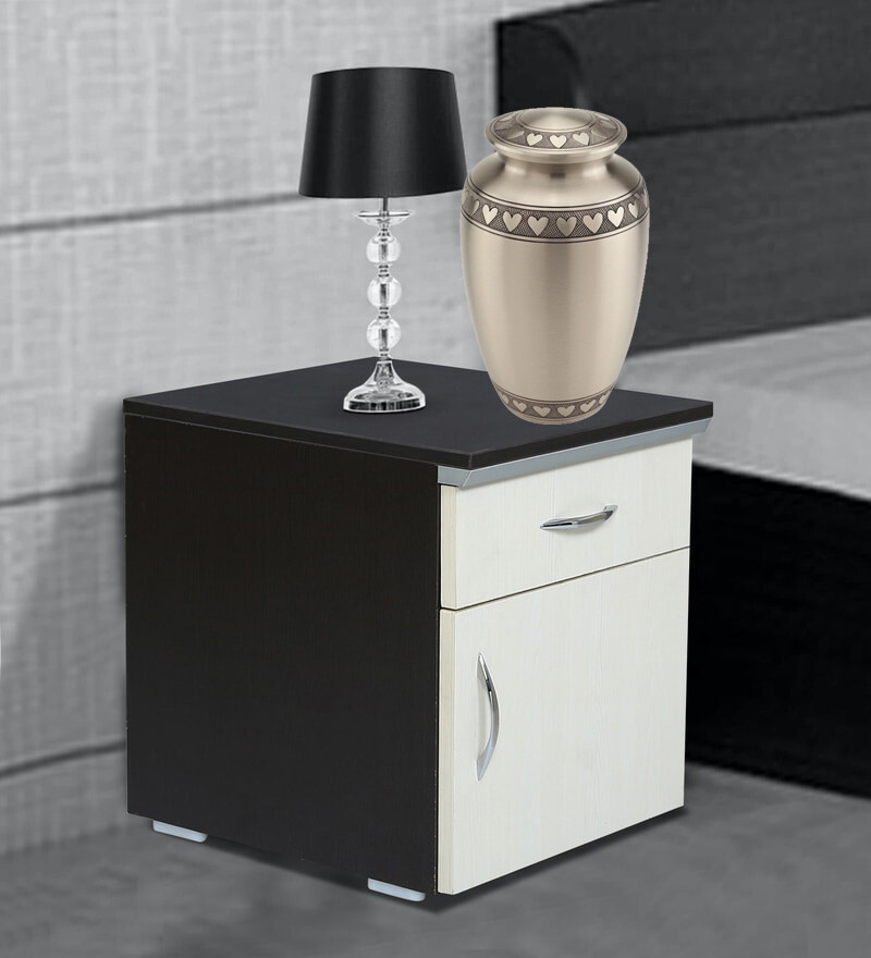 Brass Pewter Heart Engraved Cremation Urn Funeral Burial Jar for Human Ashes