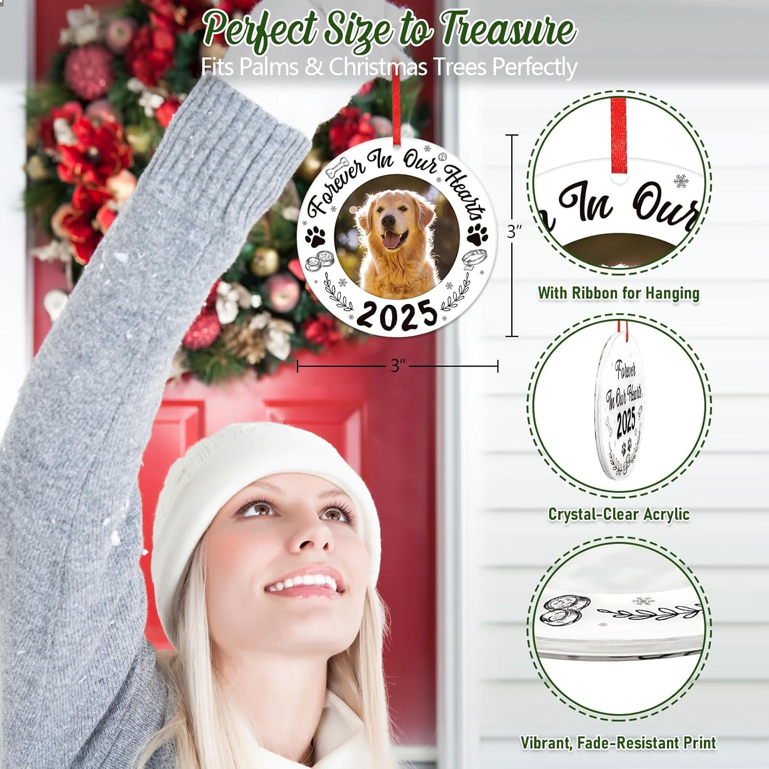 Picture Frame Dog Memorial Christmas Ornaments 2025 – Dog Memorial Ornaments for