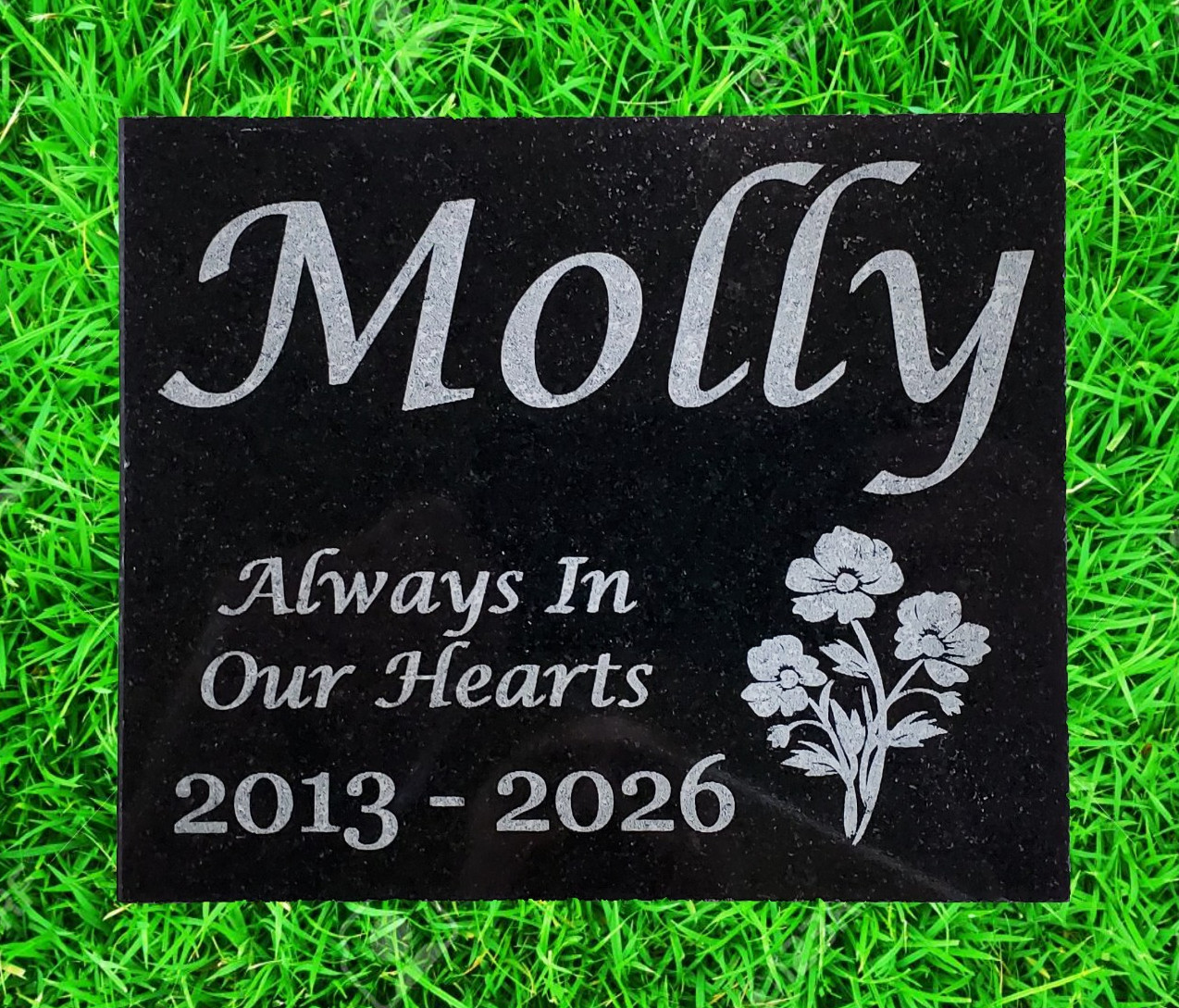 Pet Memorial Grave Marker – Granite Garden Headstone Plaque – Pet Loss Gift A6