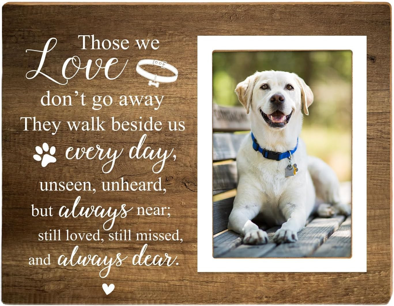 Pet Memorial Picture Frame Sympathy Gift Dog Remembrance Photo 4 X 6 In