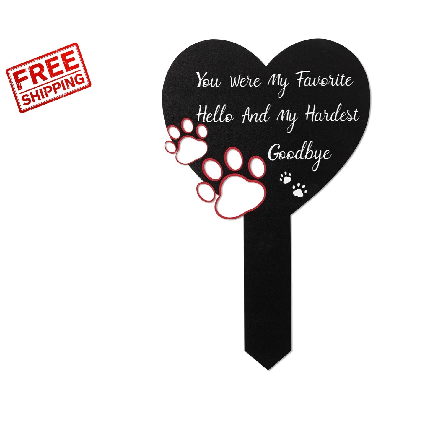 Outdoor Pet Cemetery Headstone Decor with Personal Message – Easy Installation