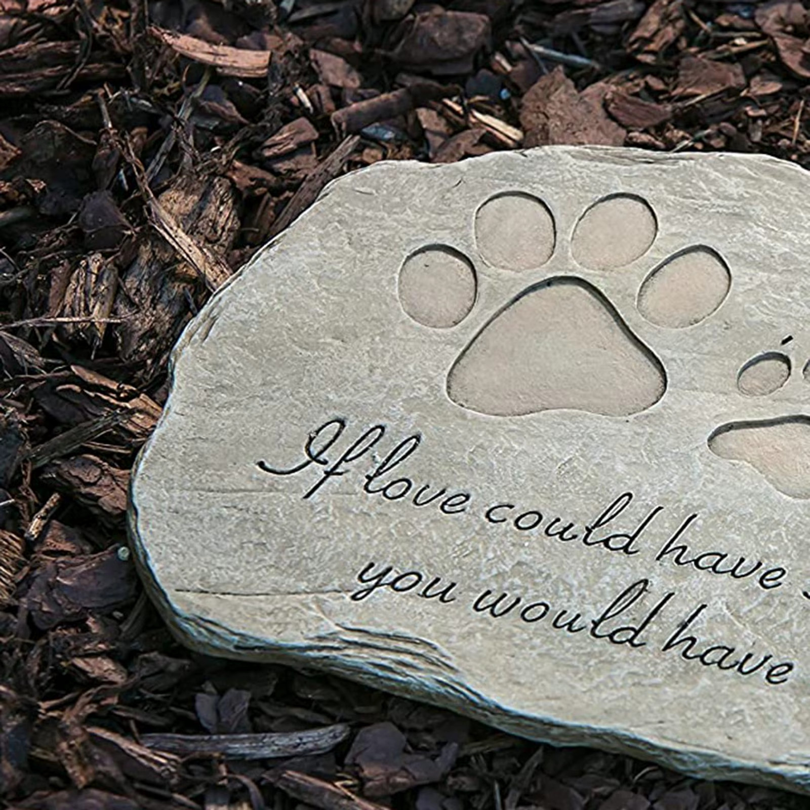 Pet Memorial Stone Grave Marker Tribute Statue Cat Puppy Tombstone Headstone