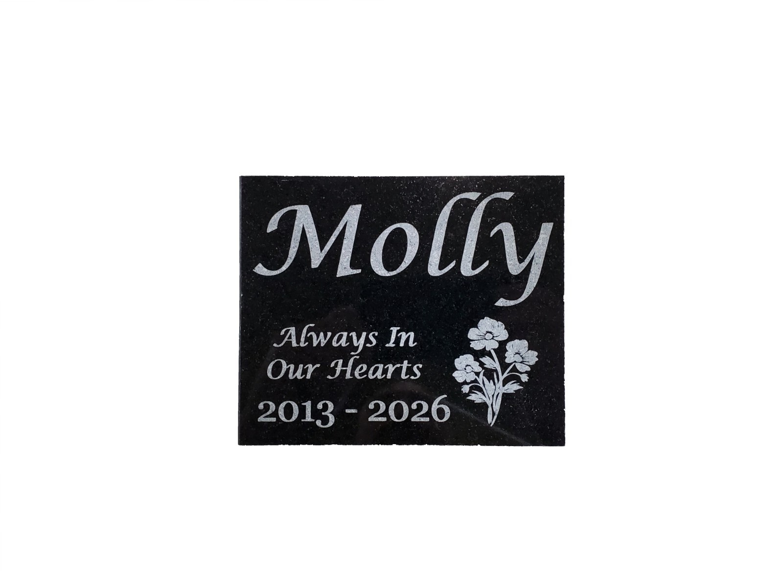 Pet Memorial Grave Marker – Granite Garden Burial Plaque – Pet Loss Gift A6