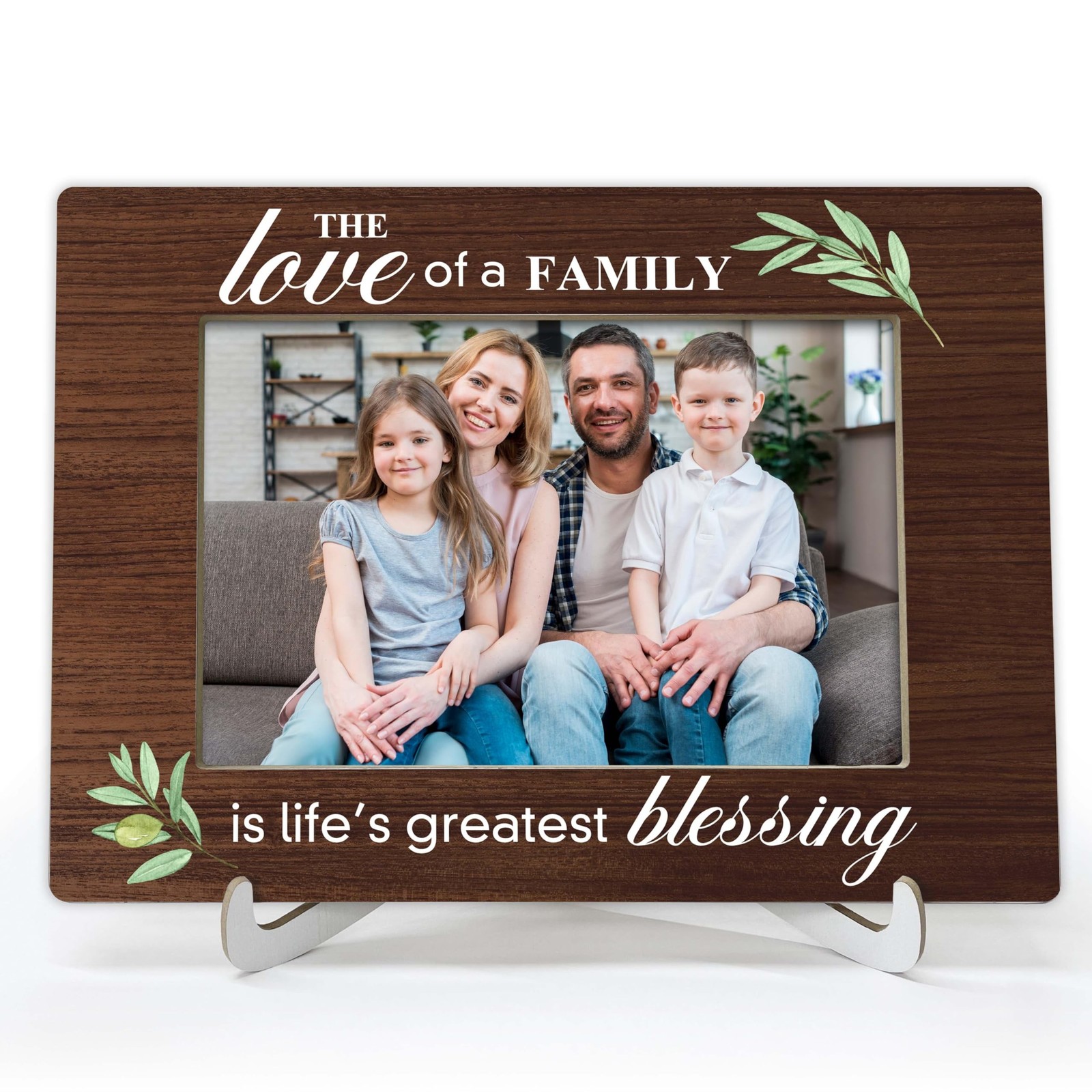 YSTEP Family Picture Frame – Adoption Gifts for Adoptive Parents, Wood 4×6 Ph…