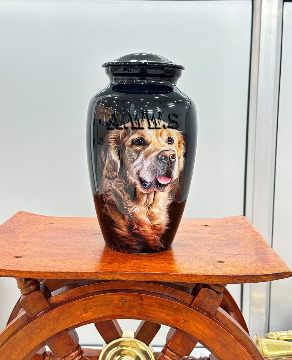 Memorials Cremation Urns for Human – Adult Classic Dog Pictured Cremation Urn