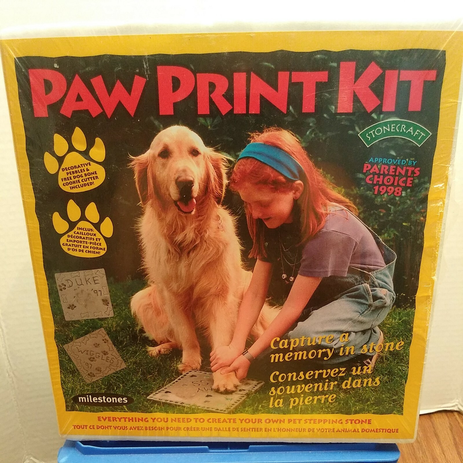 Brand New Milestones Paw Print Kit Stonecraft pets Memory In A 8” Stepping Stone