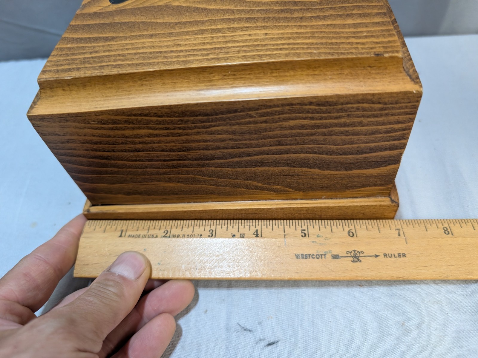 New Fine Sheffield Urns Wood Dog Pet Cremation Urn Box Made in USA 7×5.5×4.5″