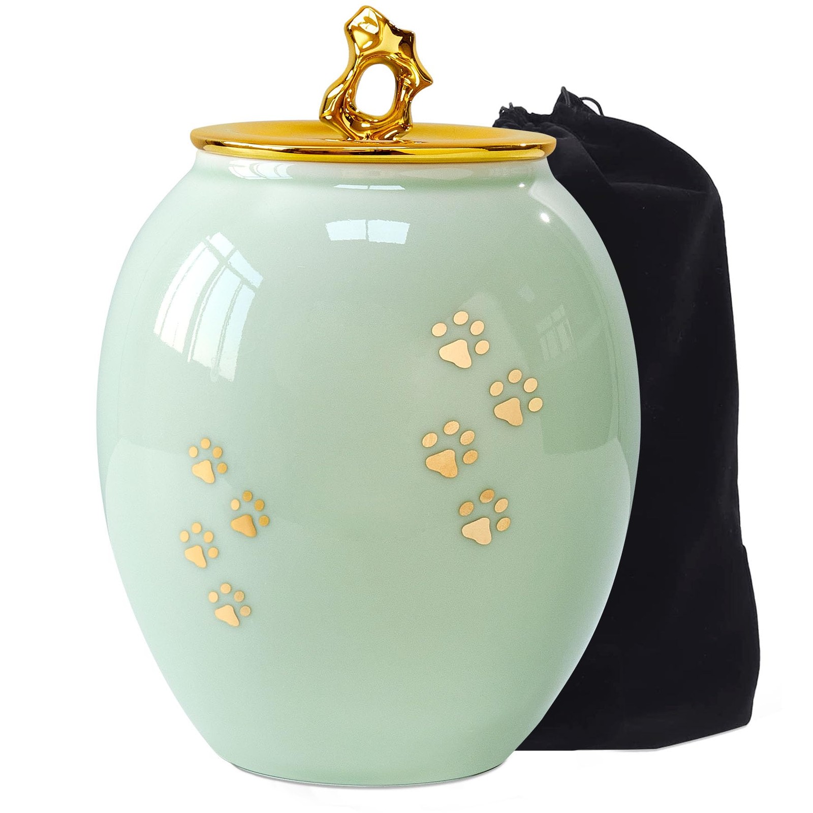 Medium Pet Urns for Dogs 6.7×5.2 Inch Ceramic Urn for Ashes up to 50LBS