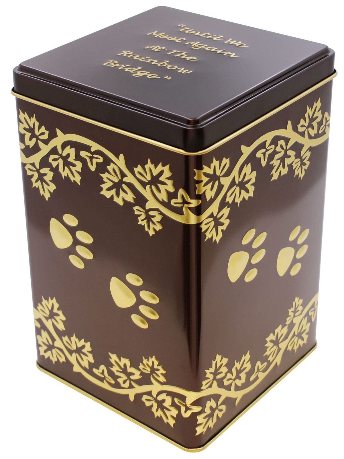 Extra Large Rainbow Bridge Paw Print Economy Pet Cremation Urn – 140 Cubic Inch