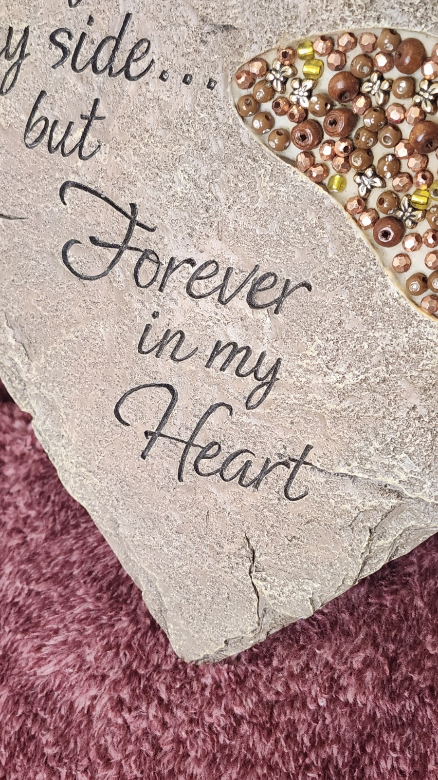 Carson Pet Footprints Beadworks Garden Stone featuring the inscription “No…