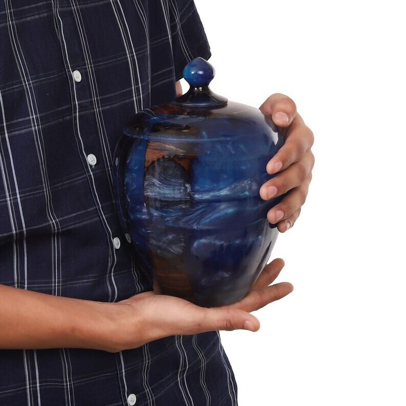 Wooden Urns for Human Ashes Adult Male Female – Cremation Urn Large Wood Urn Box