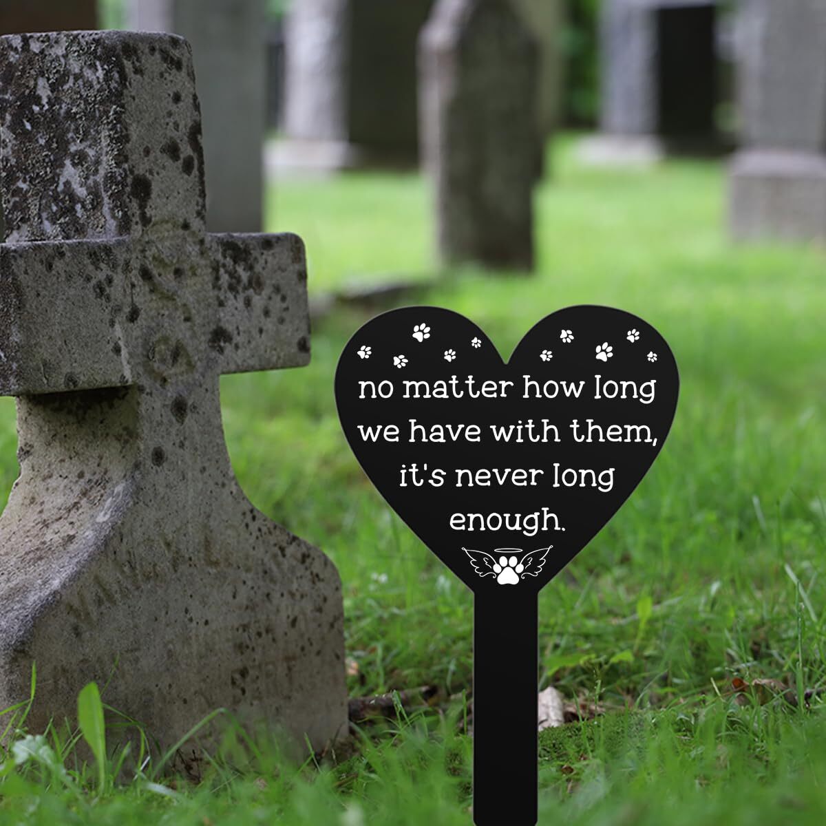 Pet Memorial Plaque Stake for Cemetery Acrylic Sympathy Grave Decor for Dog