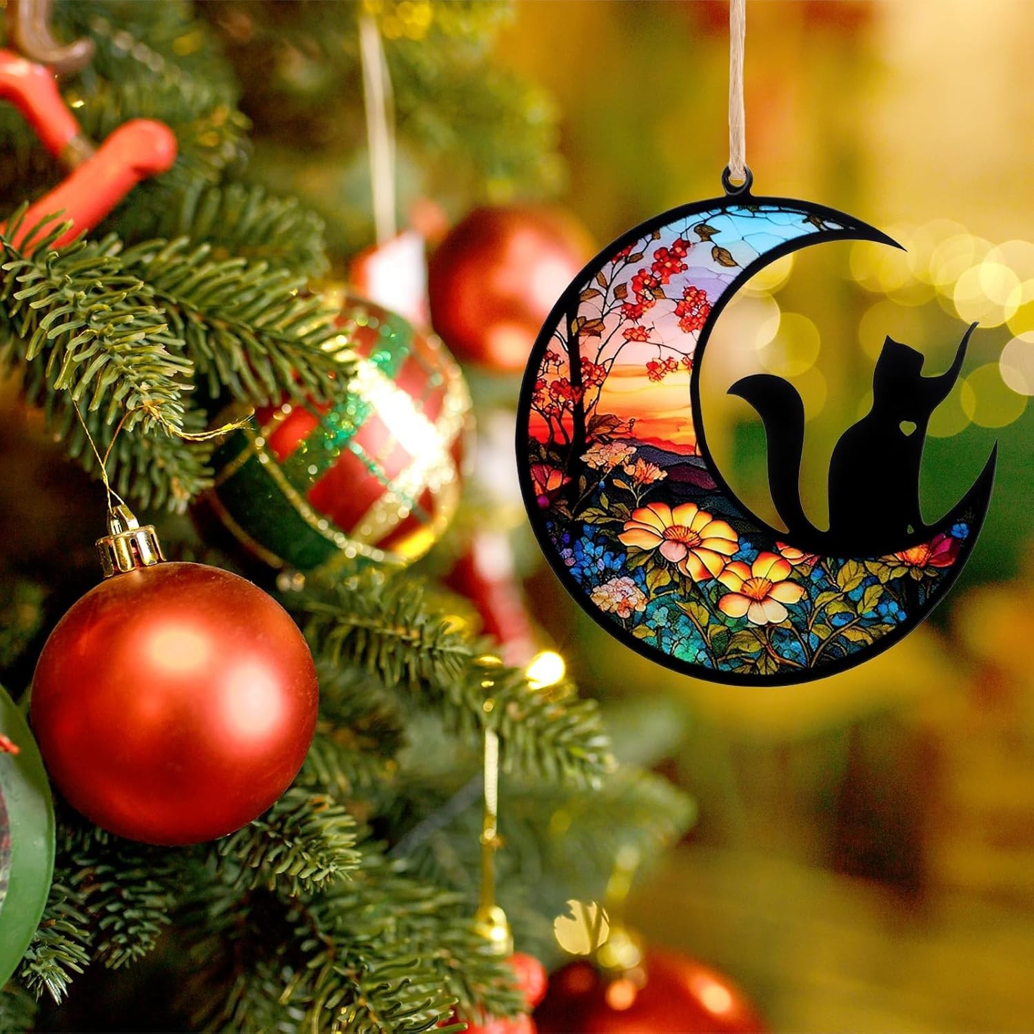 Cat Memorial Gift for Loss of Cat-Pet Remembrance Sympathy Ornament Personalized