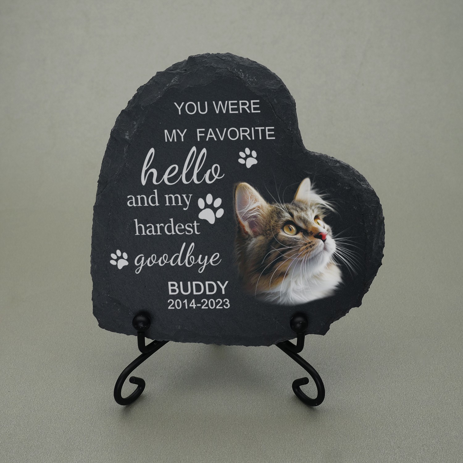 Personalized Pet Memorial Stone Custom Dog Grave Marker Plaque with Photo