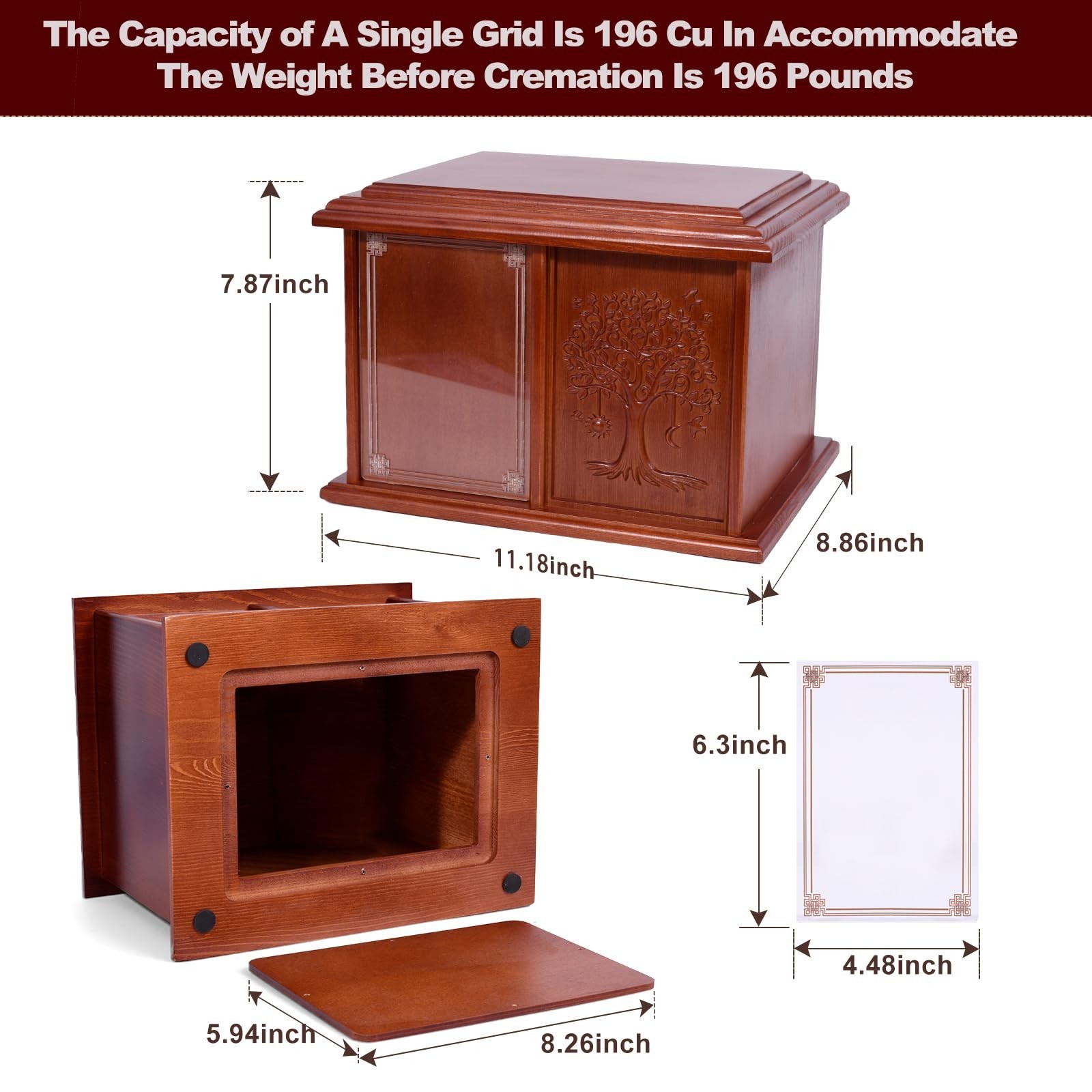 Double Urn for 2 Adults, Urns for Ashes for Man Women, Tree of Life Cremation…