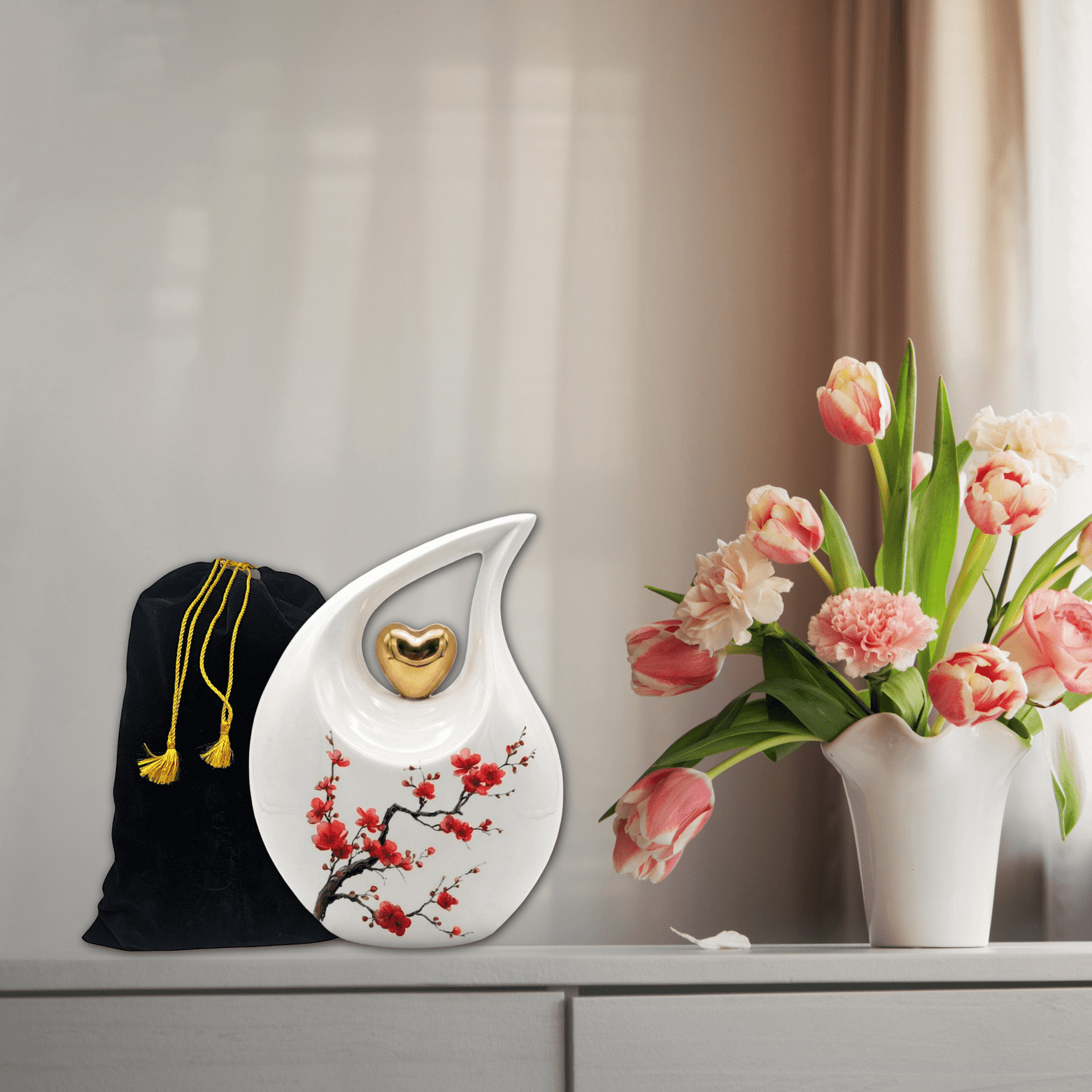 Teardrop Cremation Urn Adult Ashes – 200 Cu In Memorial – for Male & Female