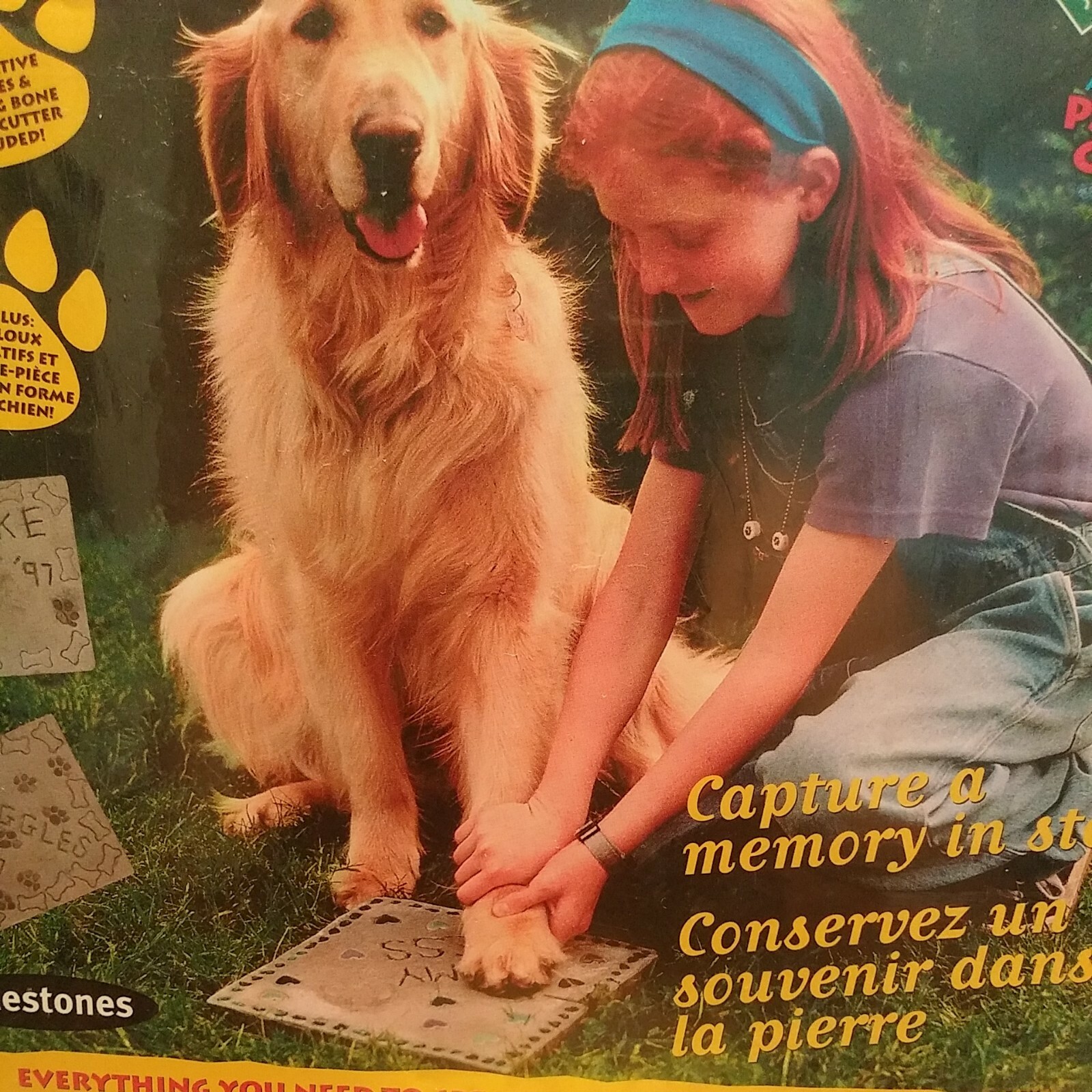 Brand New Milestones Paw Print Kit Stonecraft pets Memory In A 8” Stepping Stone