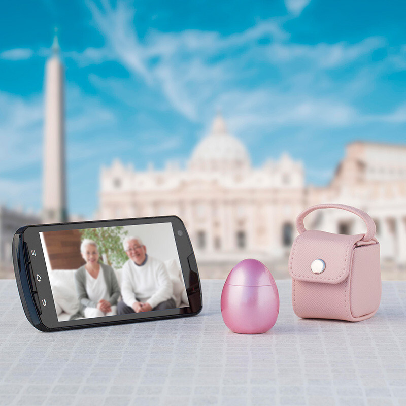 Popo Color:Pink Small Keepsake Urn for Human Ashes Brass with Mini Pouch