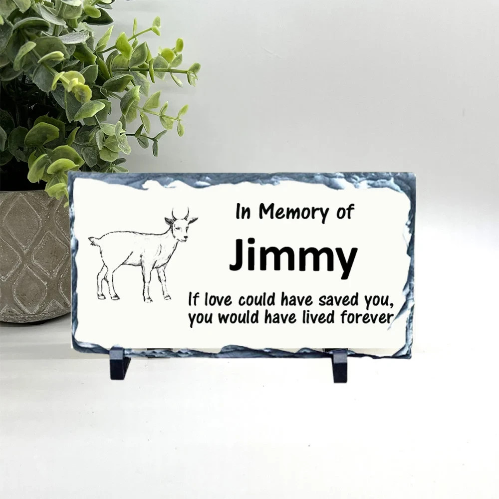 Goat Memorial – Personalized Pet Memorial Stone – Goat Loss sympathy Gift