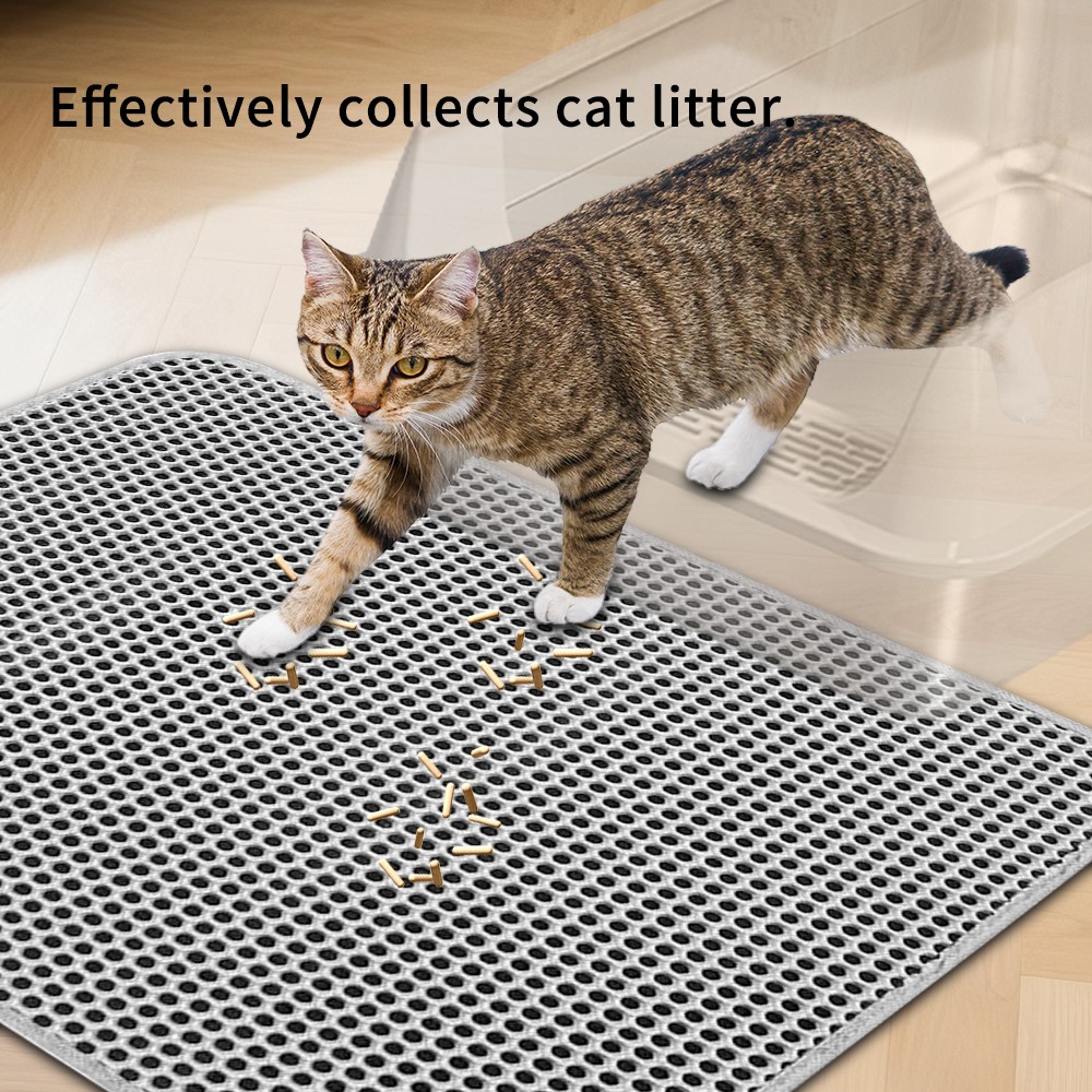Premium Cat Litter Mat – Leak-Proof Waterproof Base & Non-Slip Backing – Effecti