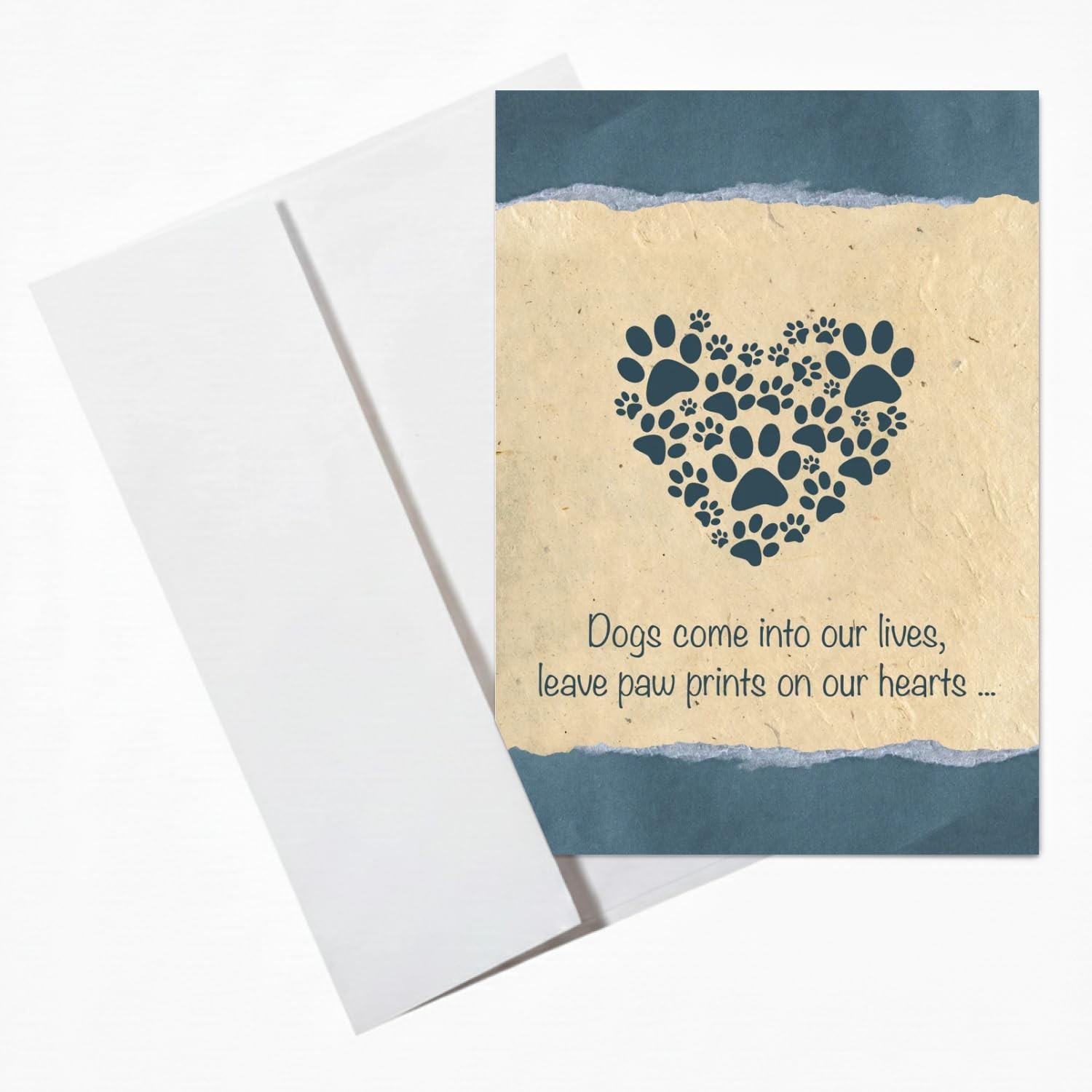 Dog Speak Pet Sympathy Card – Dogs Come Into Our Lives, Leave Paw Prints on O…