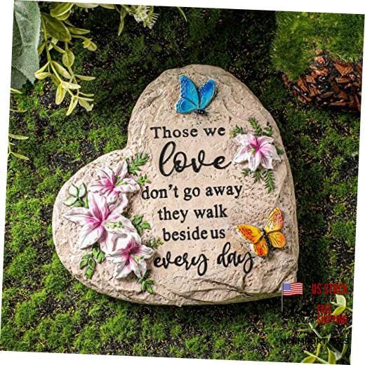 Memorial Garden Stone Sympathy Gift for Loss of Loved One Stepping 6 Inch