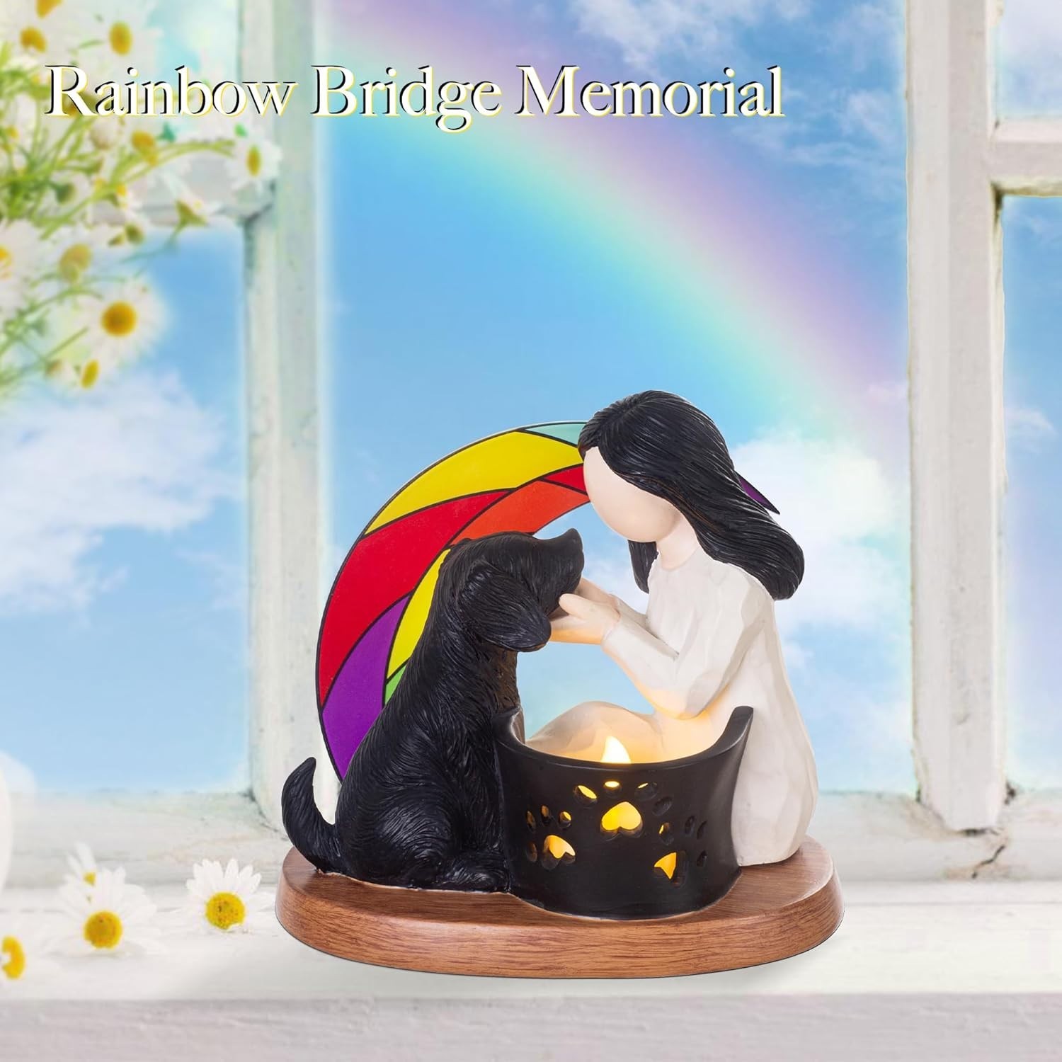 Heartfelt Dog Memorial Rainbow Bridge Figurine
