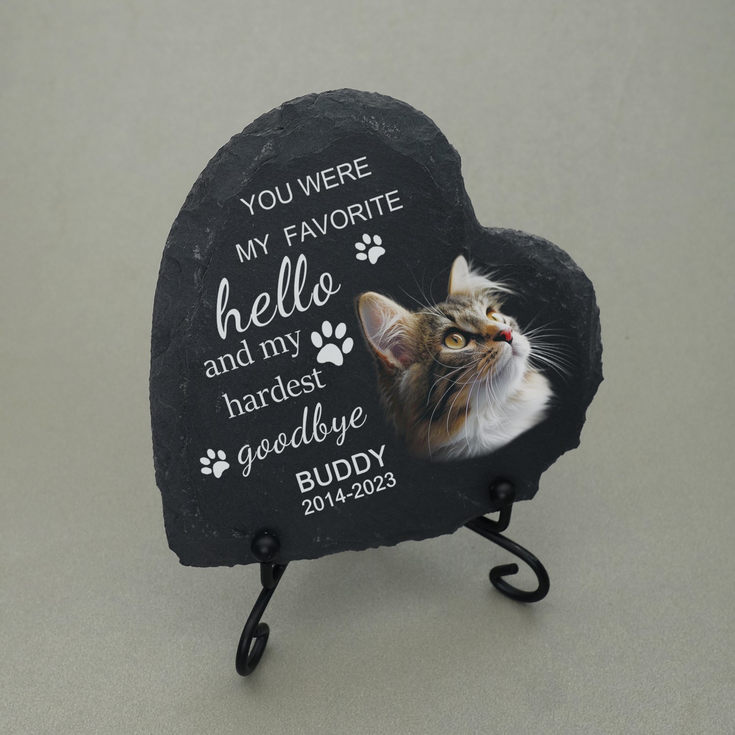 Personalized Pet Memorial Stone Custom Dog Grave Marker Plaque with Photo