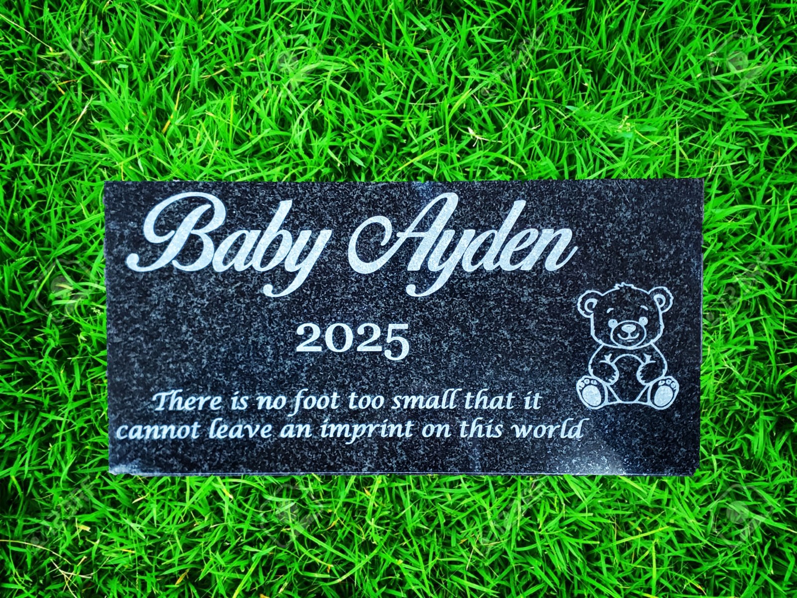 Custom Baby Grave Marker Custom Infant Headstone Child Garden Memorial Stone t15