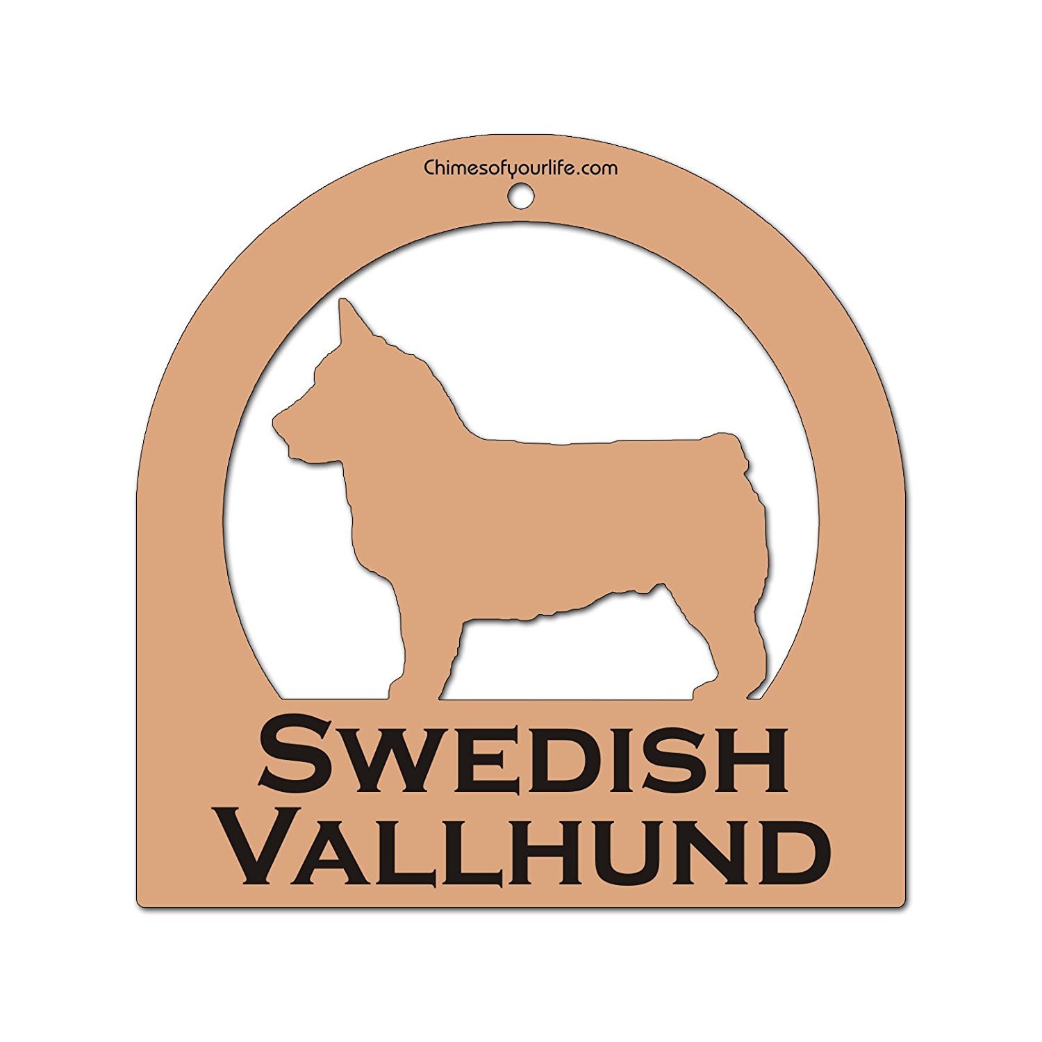 Chimesofyourlife E4205 Wind Chime, Swedish Vallhund/Bronze, 19-Inch