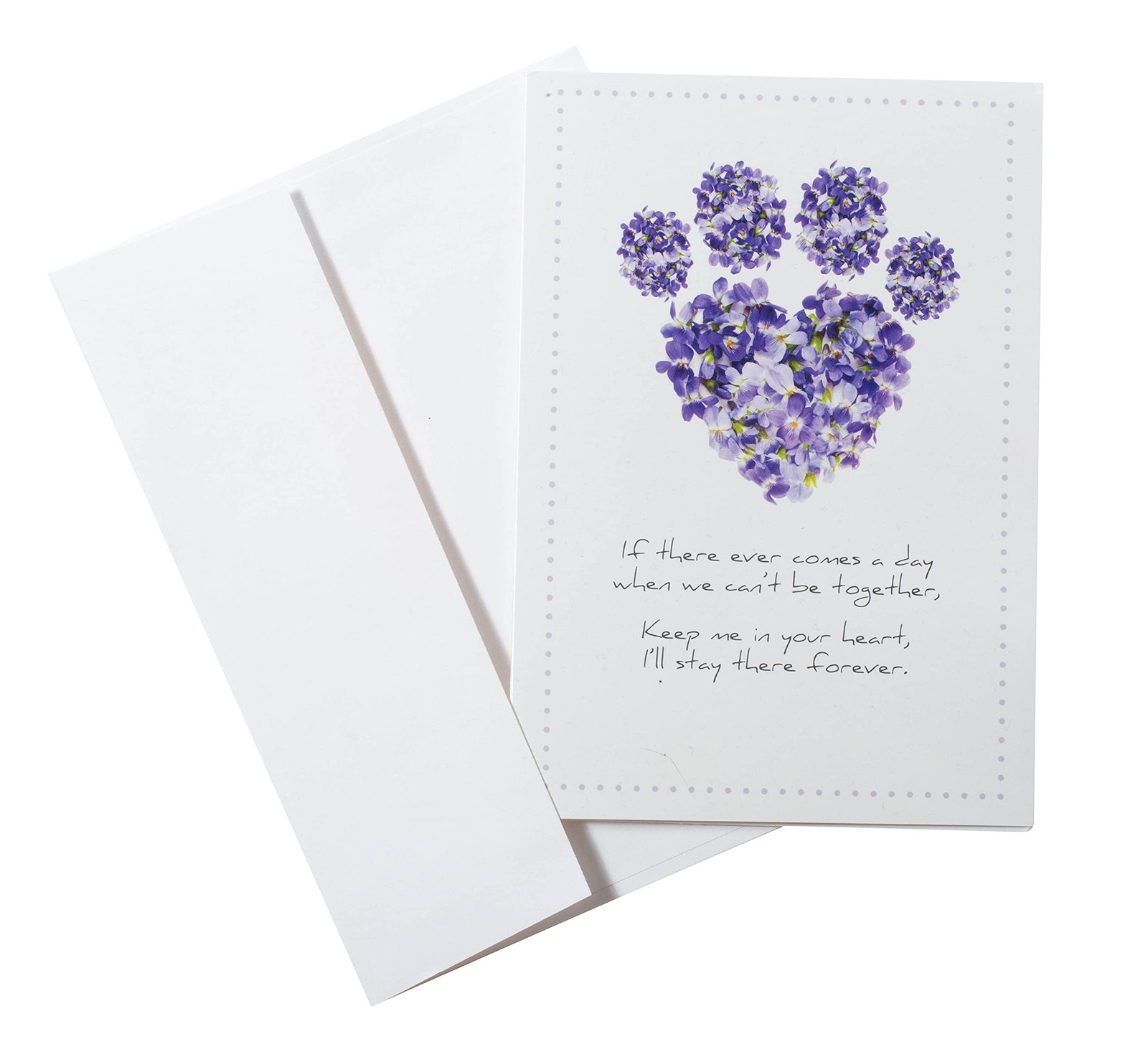 Dog Speak Pet Sympathy Card If There Ever Comes a Day… Memorial Card with P…