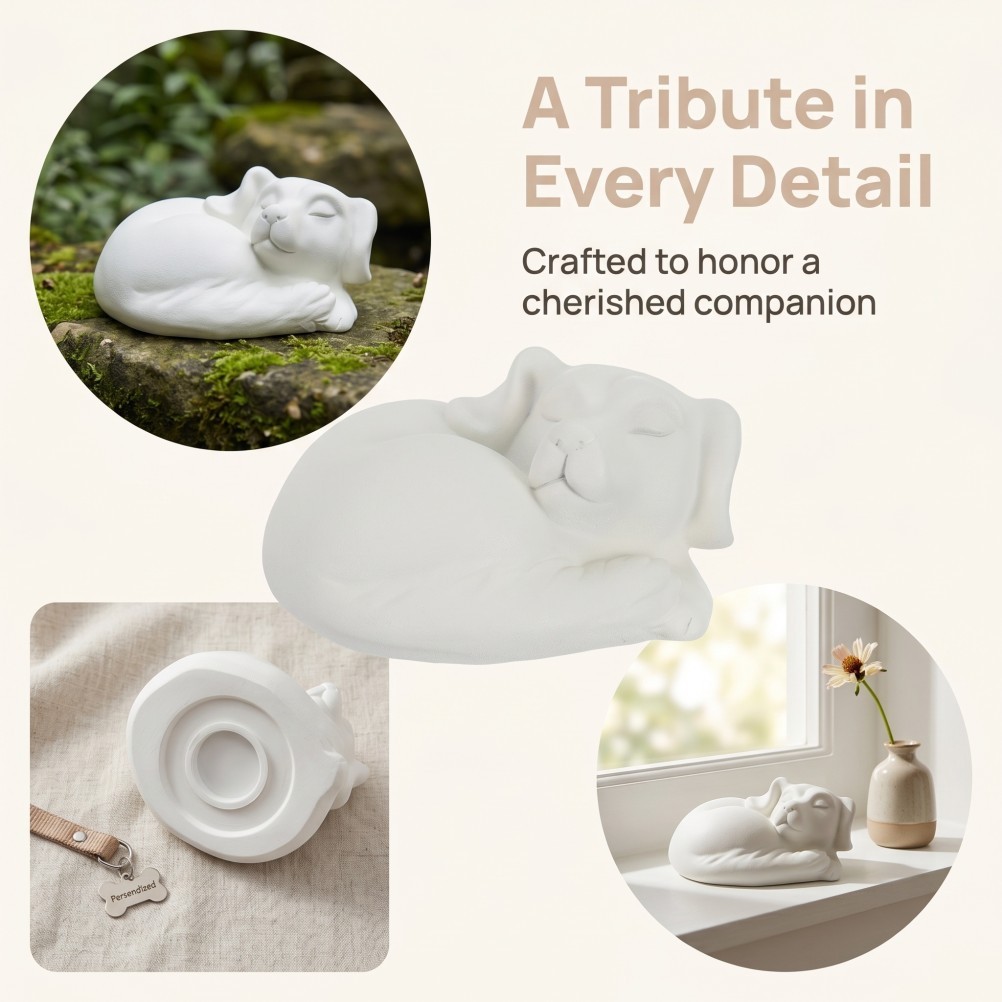 Dog Ashes Container Cat-shaped Urn Indoor Outdoor Home Decor Cremation