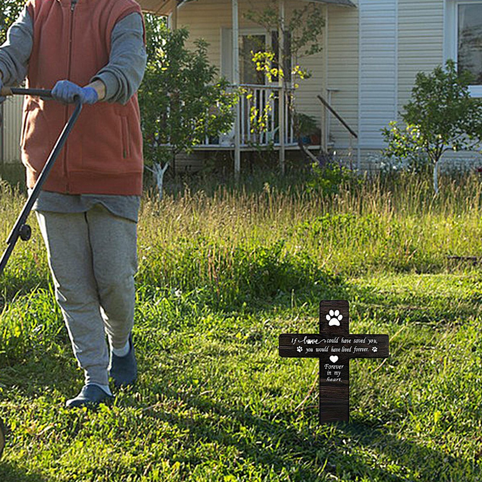 Pet Memorial Graves Markers Dog Cemetery Garden Memorial Stake Grave Decor Cross