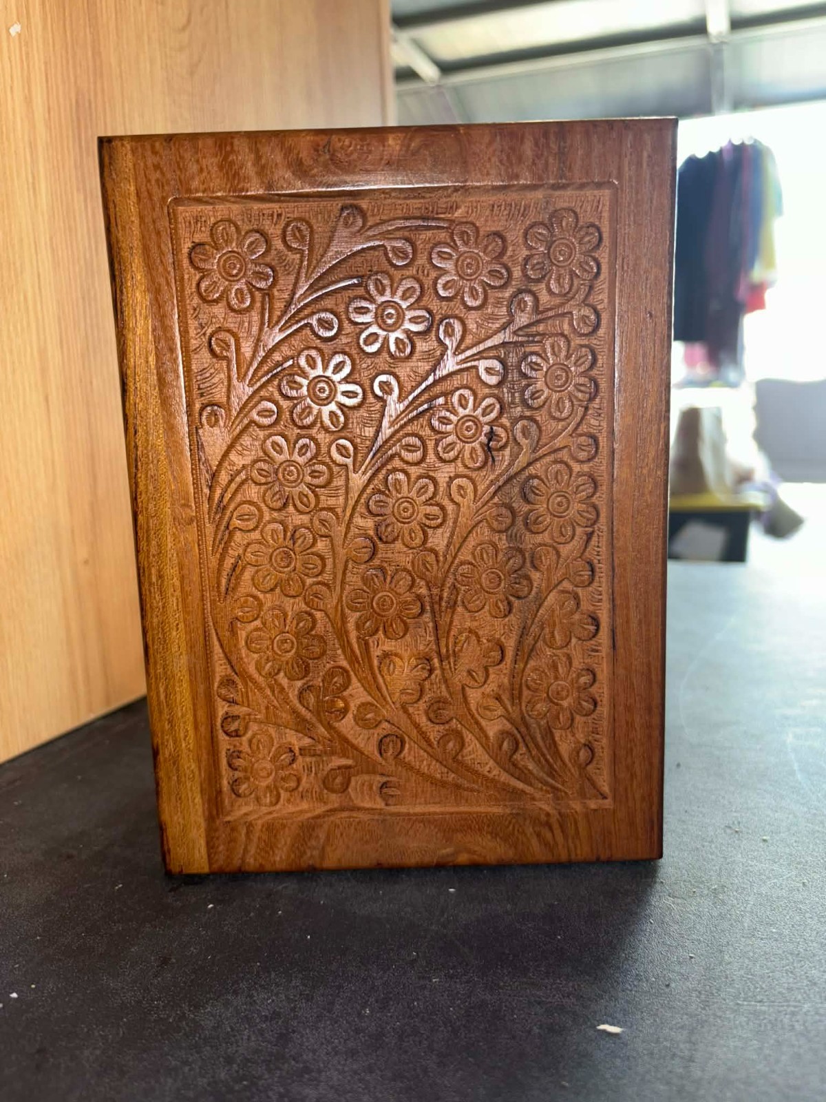 Wooden Tree of Life Cremation Keepsake / Urn Box For Pet Ashes 7.5″×5.5″×3.5″