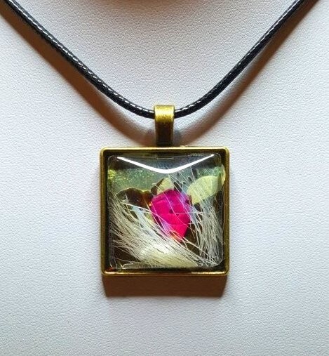 Memorial/Remembrance Pendant for Necklace – CUSTOM MADE with fur or ashes etc.