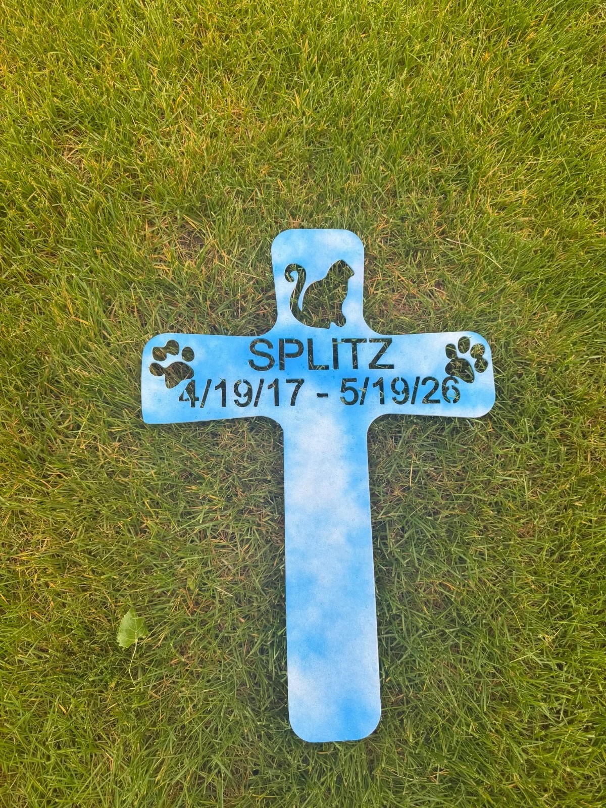 Steel Pet Memorial Cross (Custom)