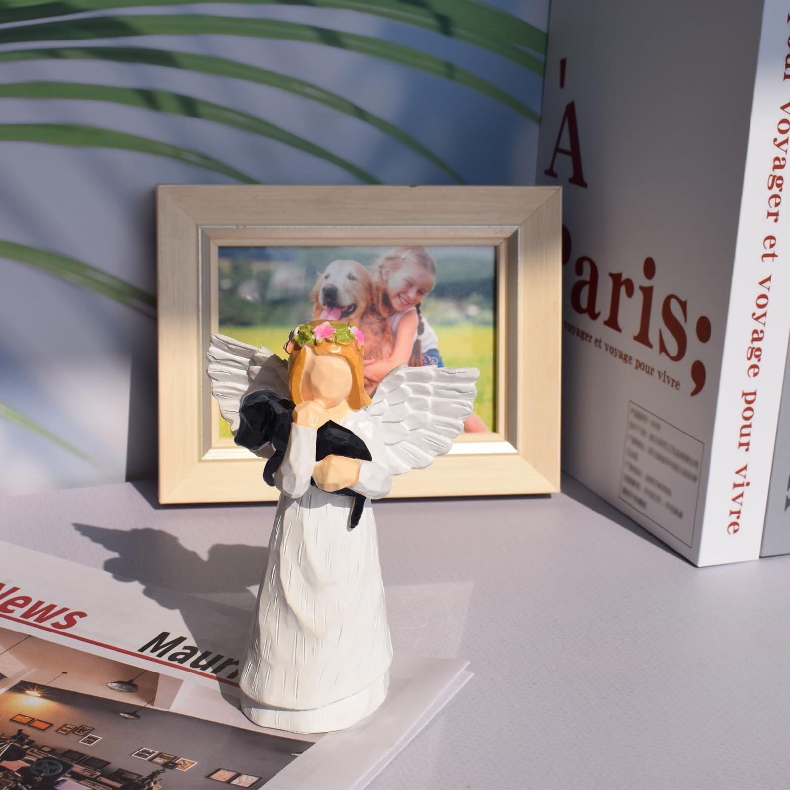 Anrkets Angel of Friendship Pet Memorial Gift – Dog Remembrance Angel Figu