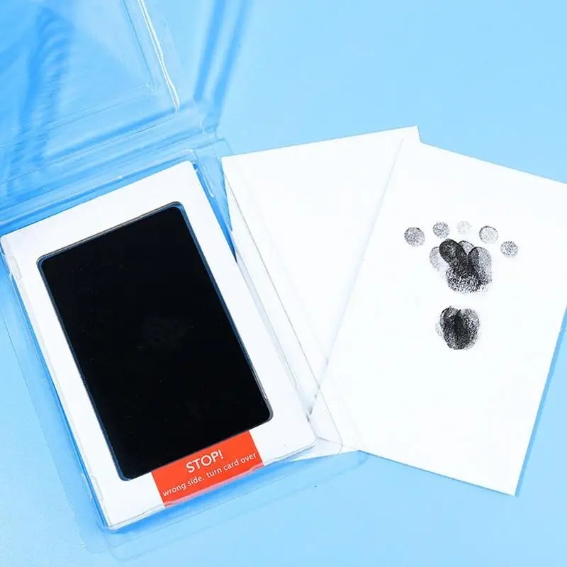 Pet Paw Print Ink Pad Kit Dog Cat Inkless Keepsake Impression Set