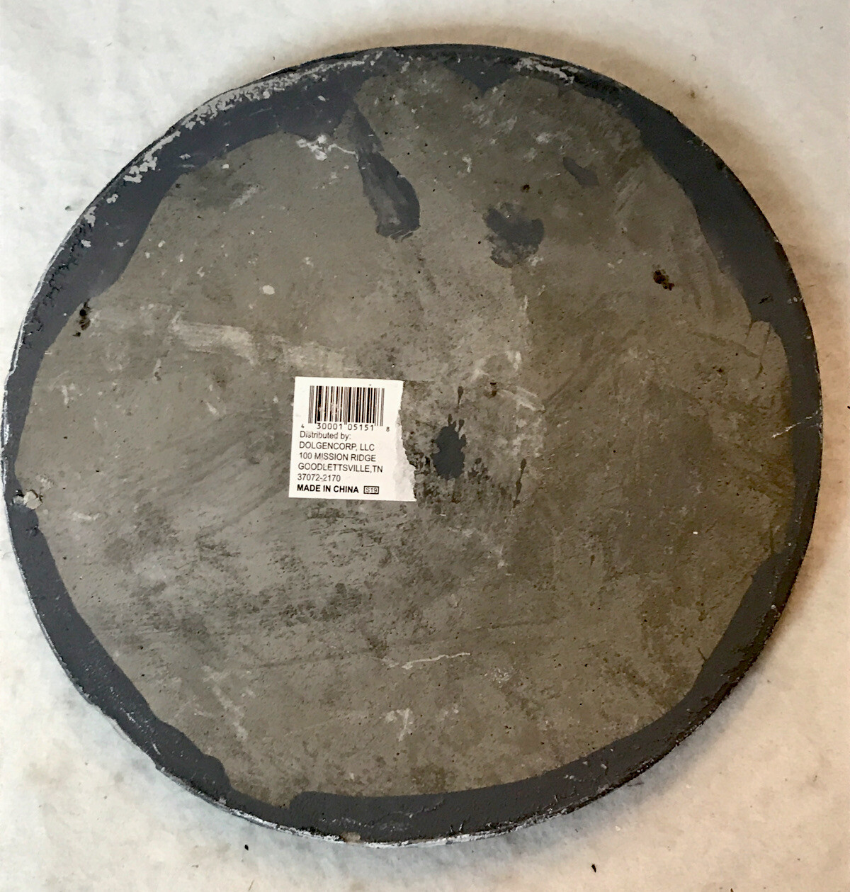 Gone Bit Not Forgotteb Dog Paw Memorial Stone 6.5” Round Stone