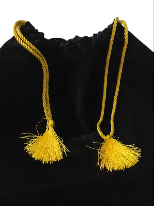Black Big Drawstring Pouches, Velvet Cloth Jewelry Bags, 16X12 Inch, 20 Pieces