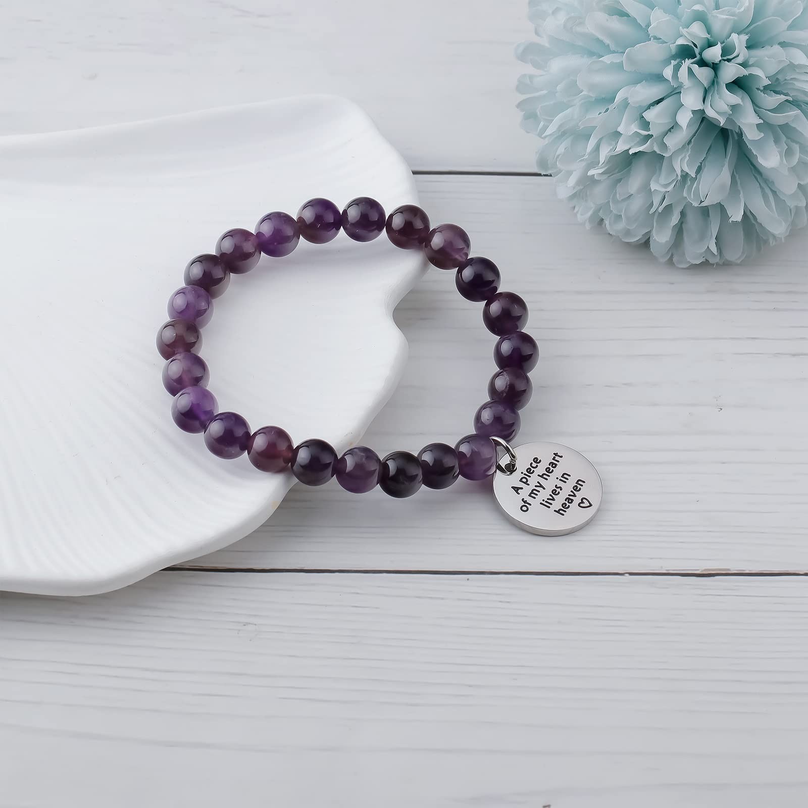 Haoze Sympathy Gift for Loss of Mom, Remembrance Bracelet Sympathy Memorial G…